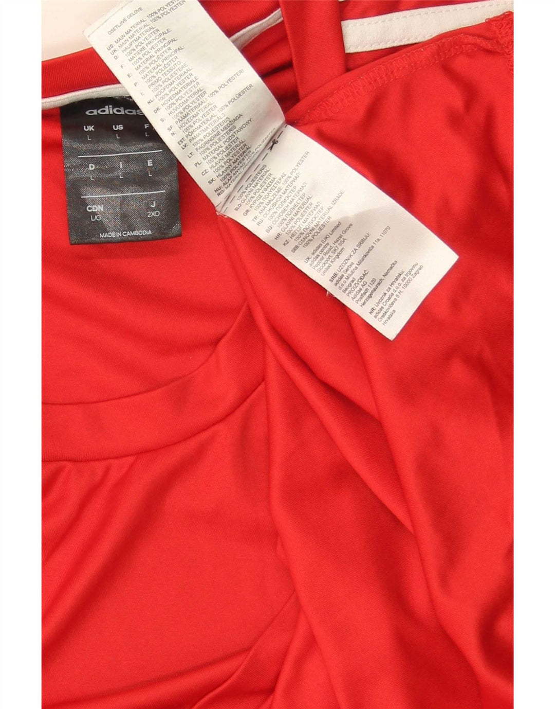 Adidas Herren Climalite T-Shirt Top Large Rot Polyester