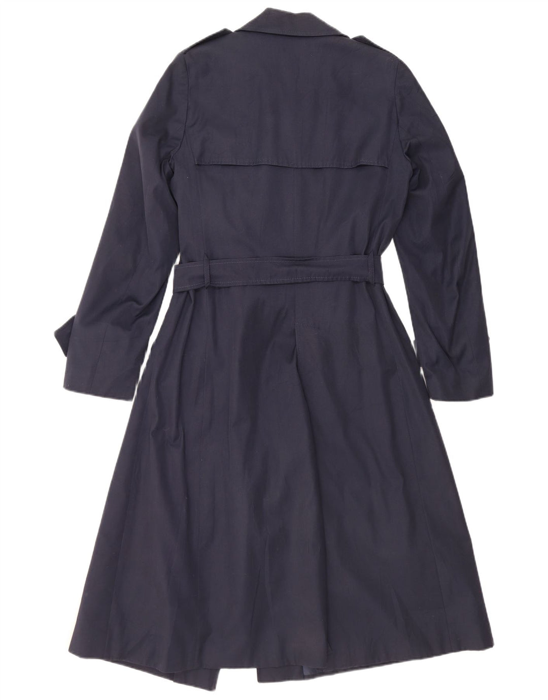 Vintage Damen Trenchcoat IT 48 XL Marineblau Polyamid