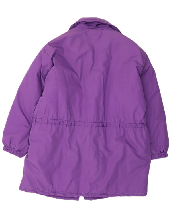Vintage Damen Gepolsterter Mantel UK 18 XL Lila Polyester