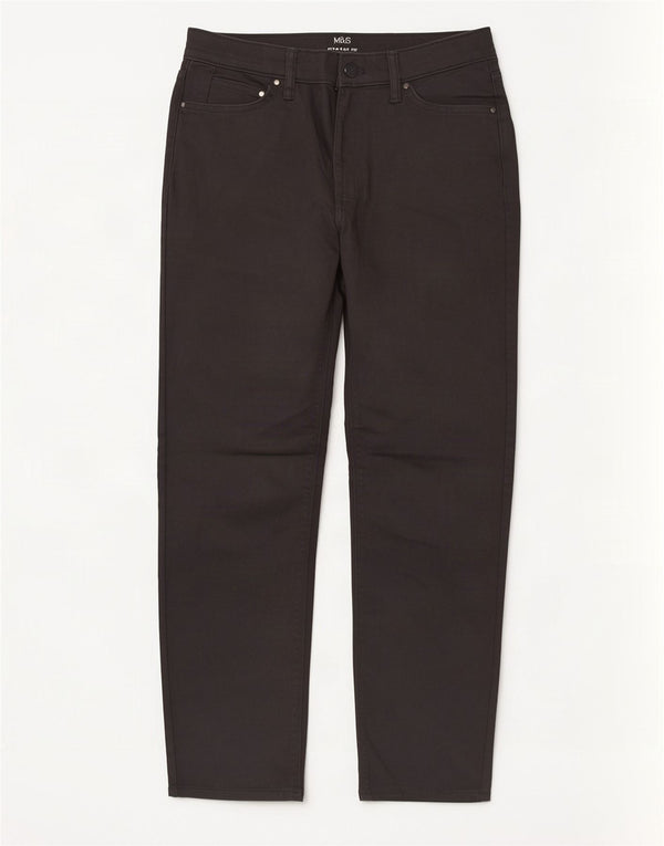 Marks & Spencer Damen Straight Jeans W30 L29 Graue Baumwolle