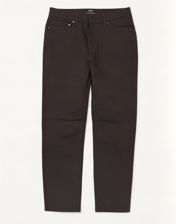 Marks & Spencer Damen Straight Jeans W30 L29 Graue Baumwolle