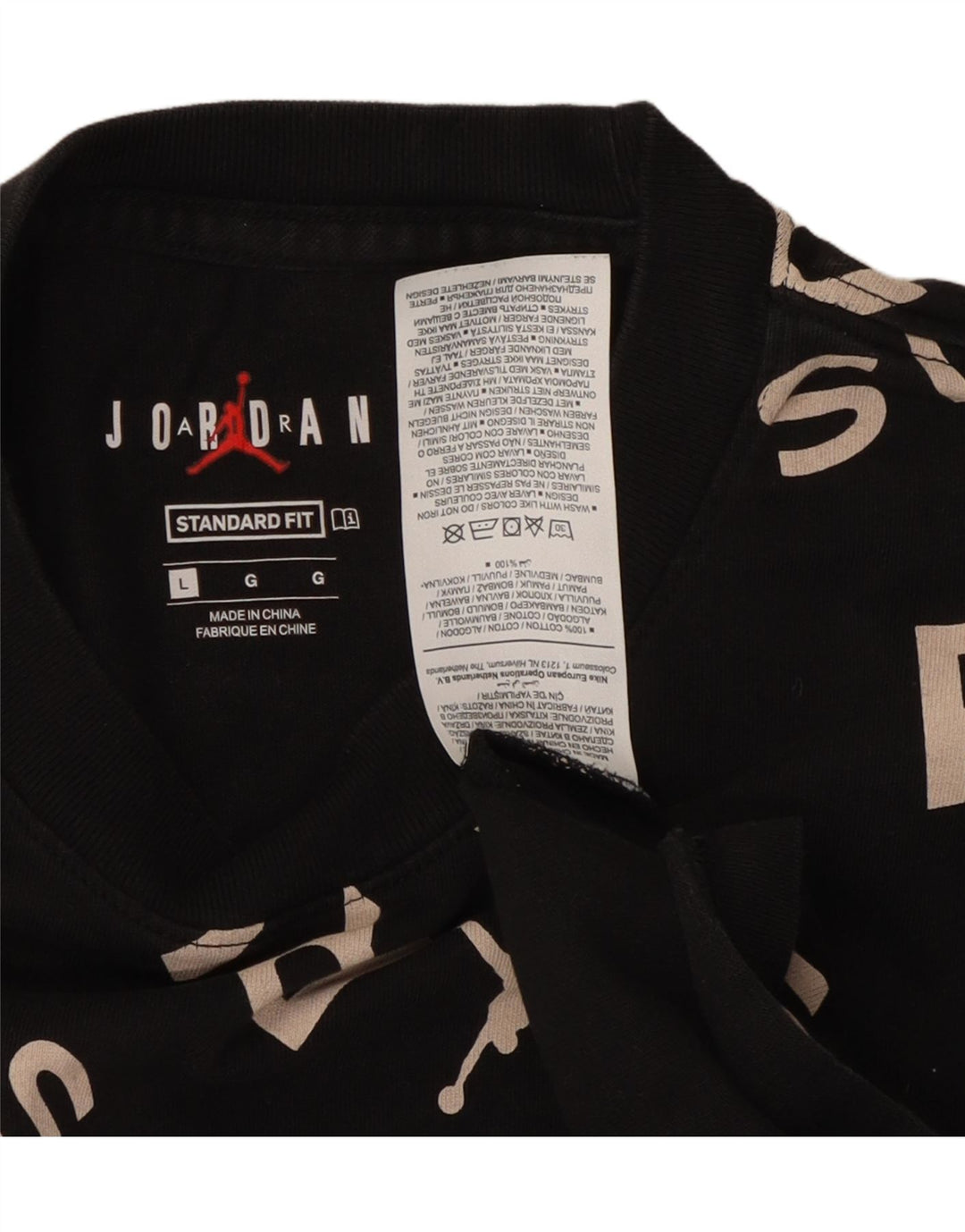 JORDAN Herren Paris Saint-Germain Grafik T-Shirt Top Large Schwarz