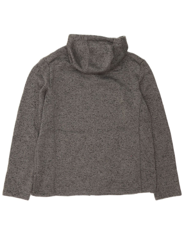 Mountain Warehouse Herren-Kapuzenpullover mit Reißverschluss, XL, grau geflecktes Polyester