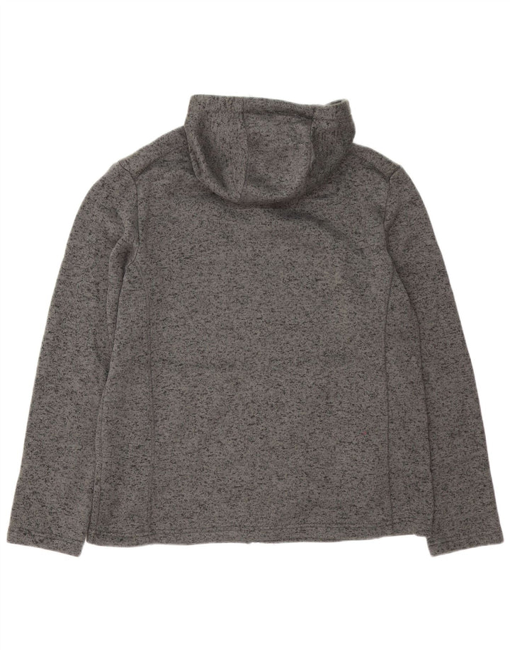 Mountain Warehouse Herren-Kapuzenpullover mit Reißverschluss, XL, grau geflecktes Polyester