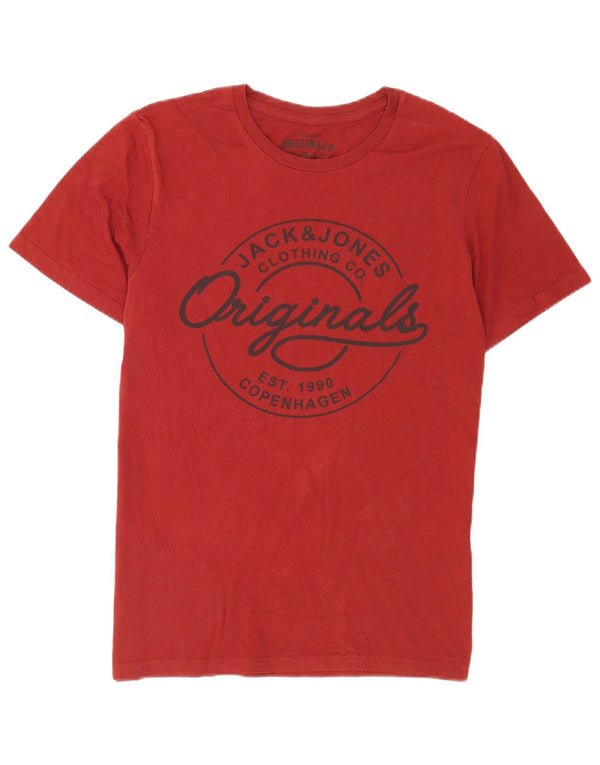 Jack & Jones Grafik-T-Shirt für Damen, UK 16, Größe L, Kastanienbraun, Baumwolle