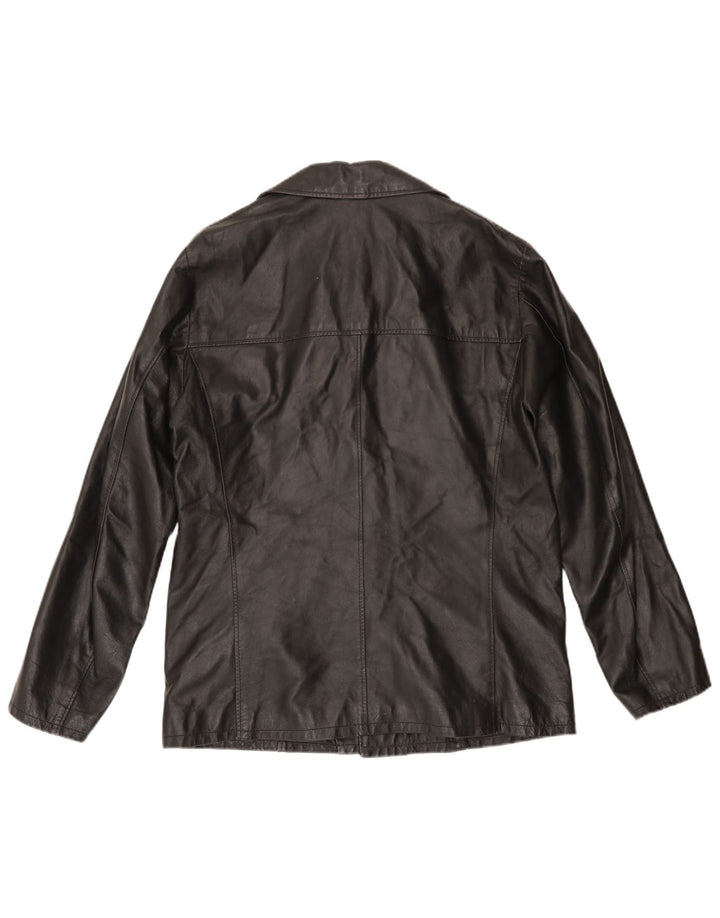 VINTAGE Herren Lederjacke UK 40 Großes schwarzes Leder