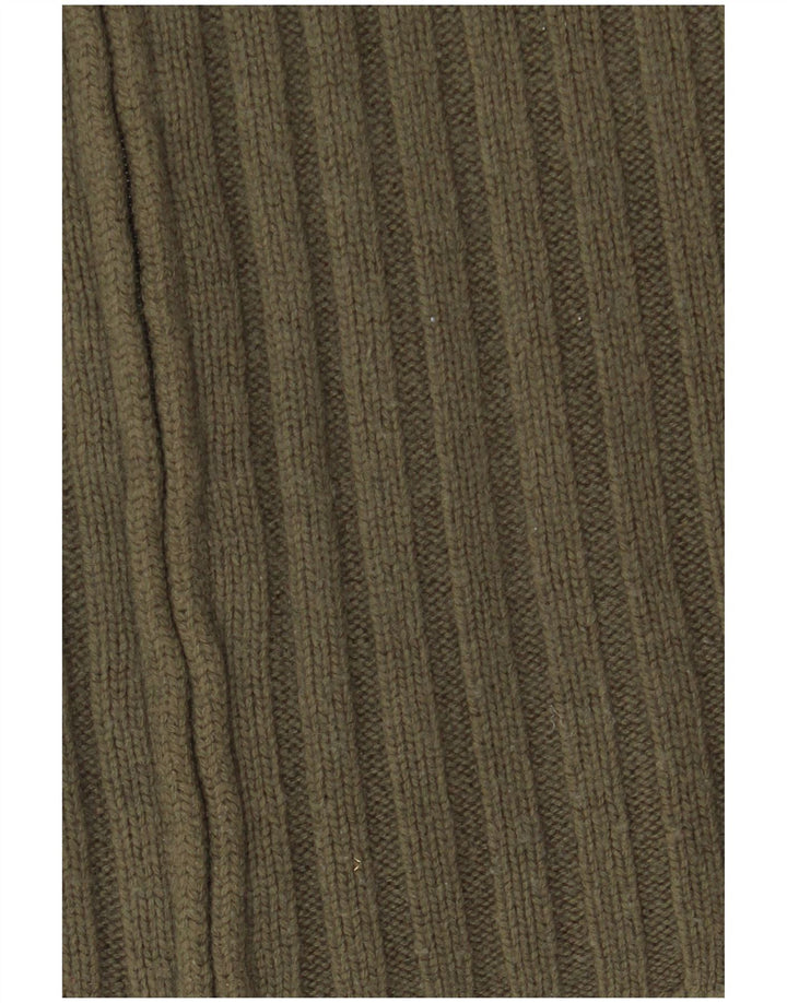 Levi's Herren-Cardigan mit durchgehendem Reißverschluss, groß, khakifarbene Lammwolle