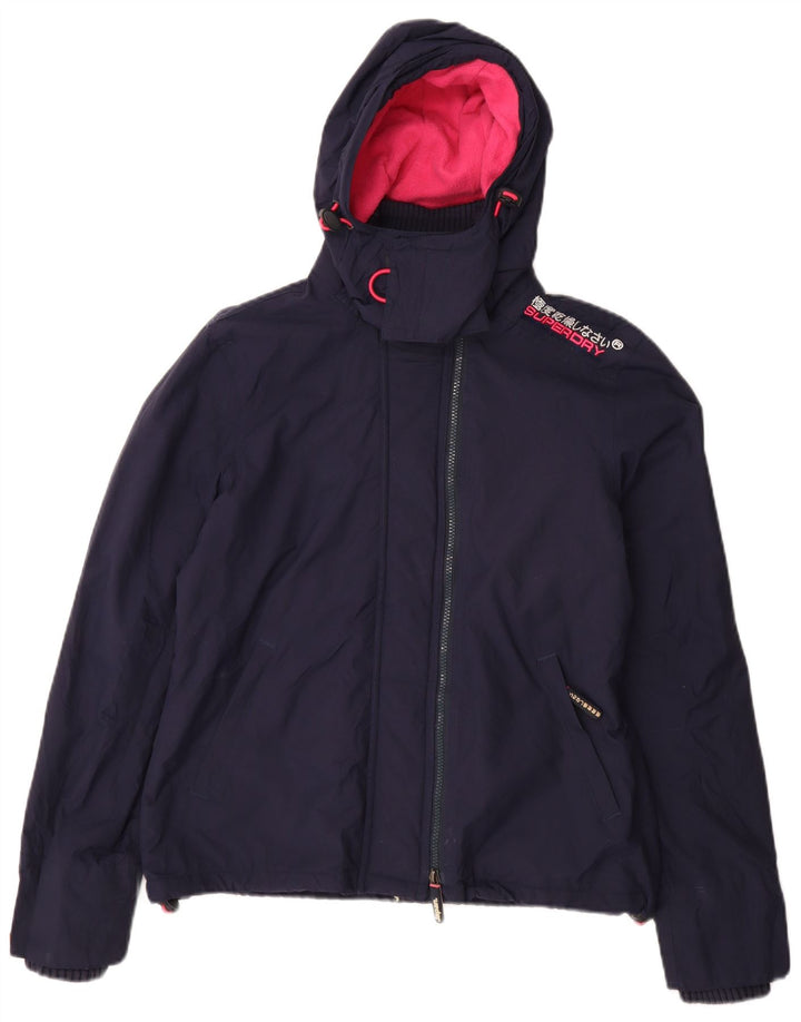 SUPERDRY Damen Windcheater Windjacke UK 16 Large Marineblau
