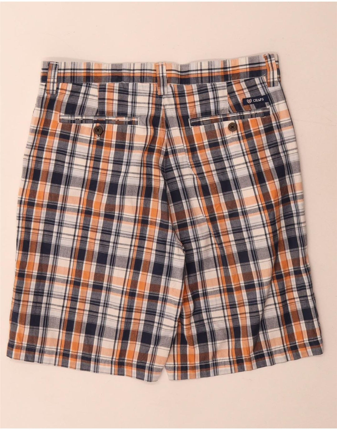 Chaps Herren-Chinoshorts W32, mittelgroß, marineblau, kariert