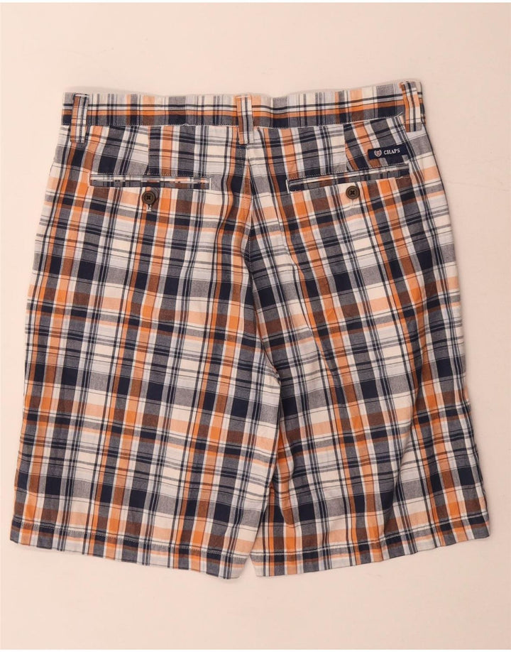Chaps Herren-Chinoshorts W32, mittelgroß, marineblau, kariert