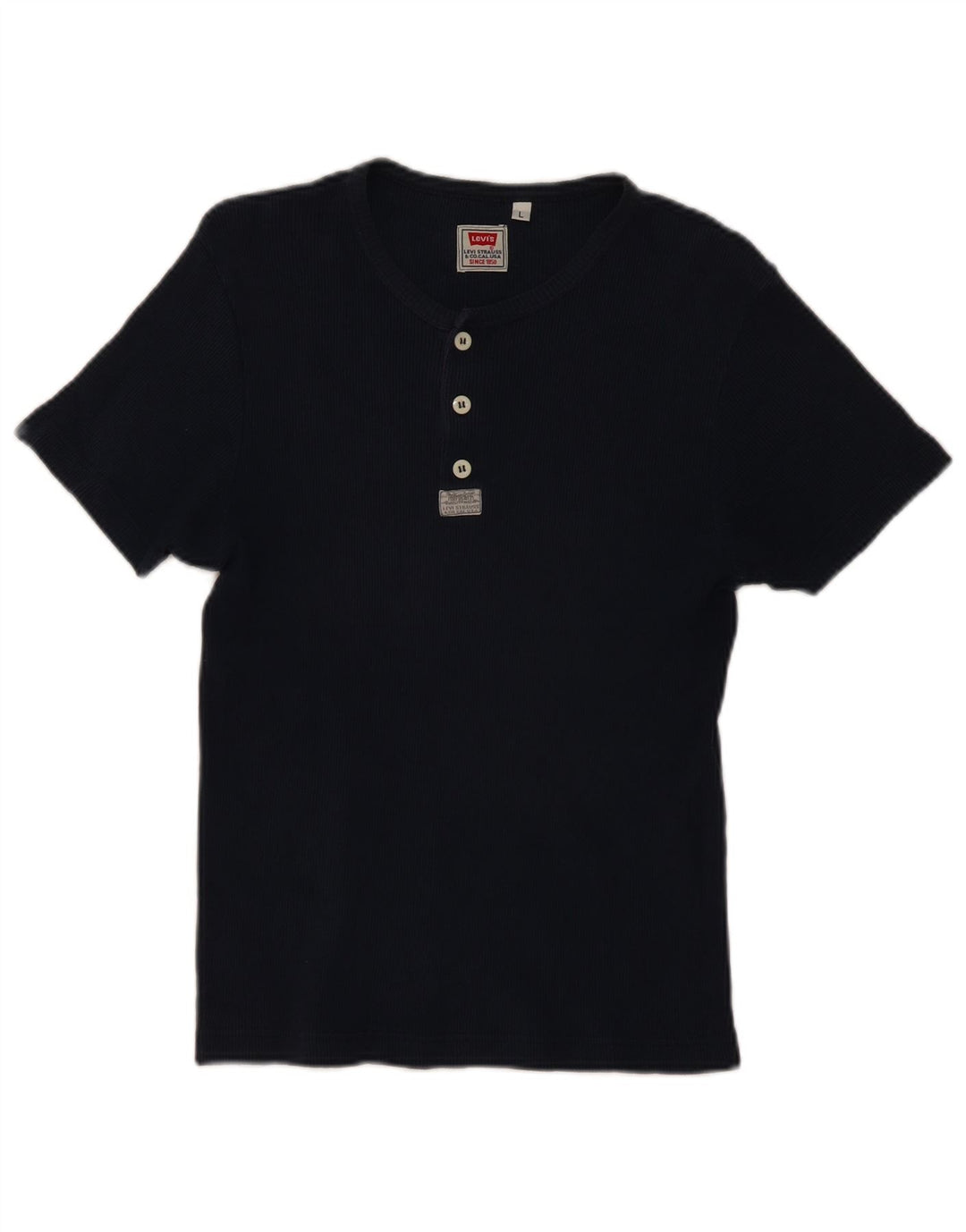 Levi's Damen T-Shirt Top UK 14 Large Marineblau