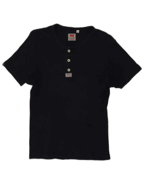 Levi's Damen T-Shirt Top UK 14 Large Marineblau