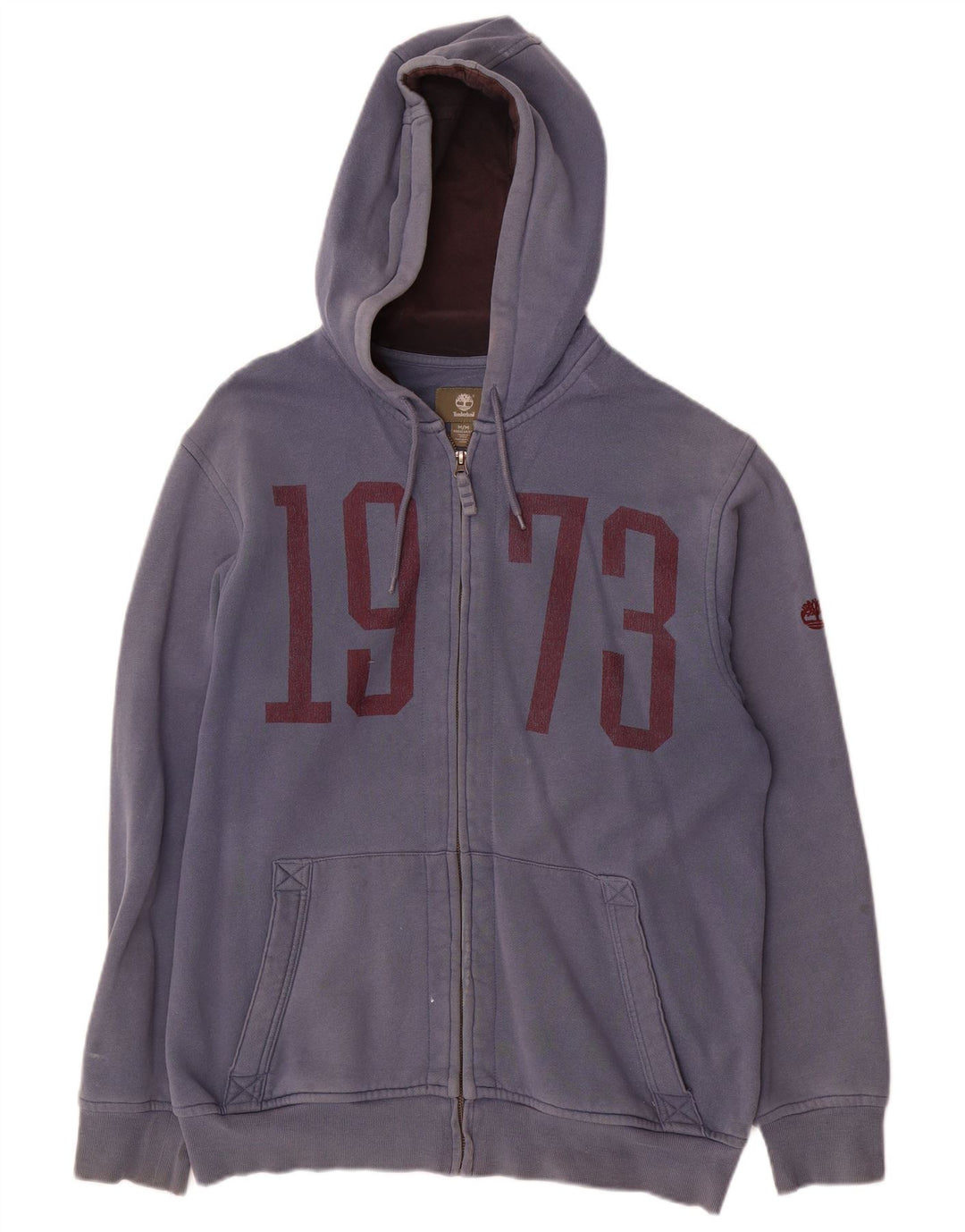 Timberland Herren Graphic Regular Fit Kapuzenpullover mit Reißverschluss, Mittelmarineblau
