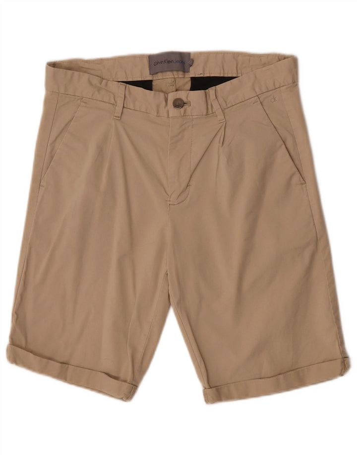 Calvin Klein Herren Chinoshorts W30 Mittelbeige Baumwolle