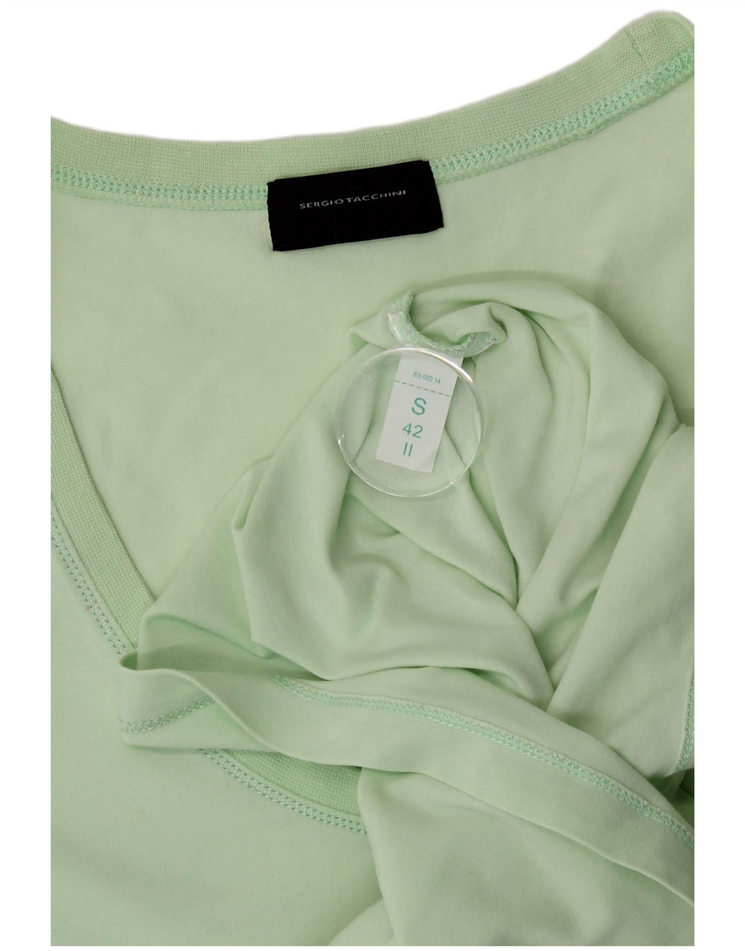 Sergio Tacchini Damen Grafik T-Shirt Top UK 10 Small Grün