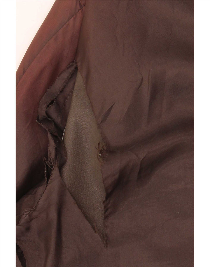 ELENA MIRO Damen Übergroße Wildlederjacke UK 14 Großes braunes Leder