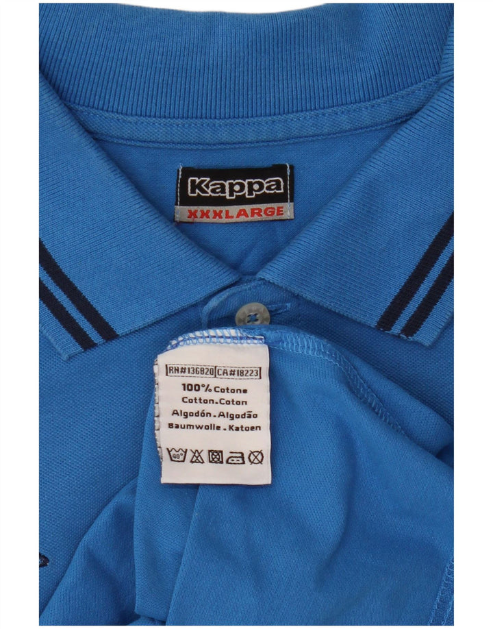 Kappa Herren Poloshirt 3XL Blau Baumwolle