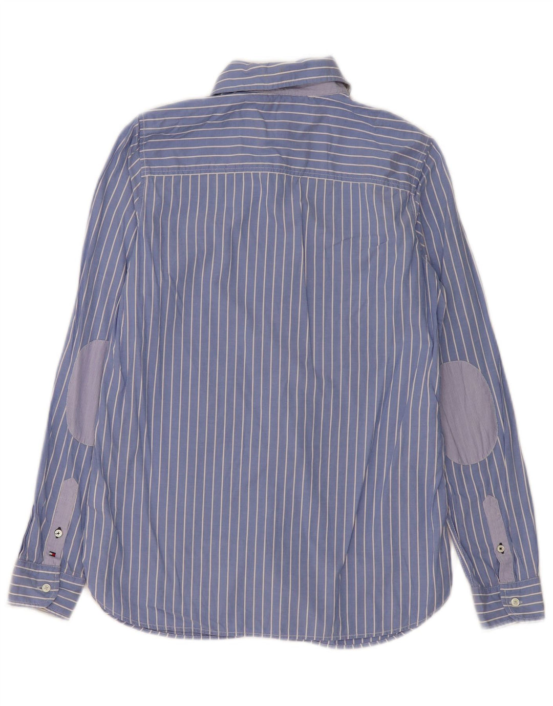 Tommy Hilfiger Damenhemd US 6 Mittelblaue Nadelstreifen-Baumwolle