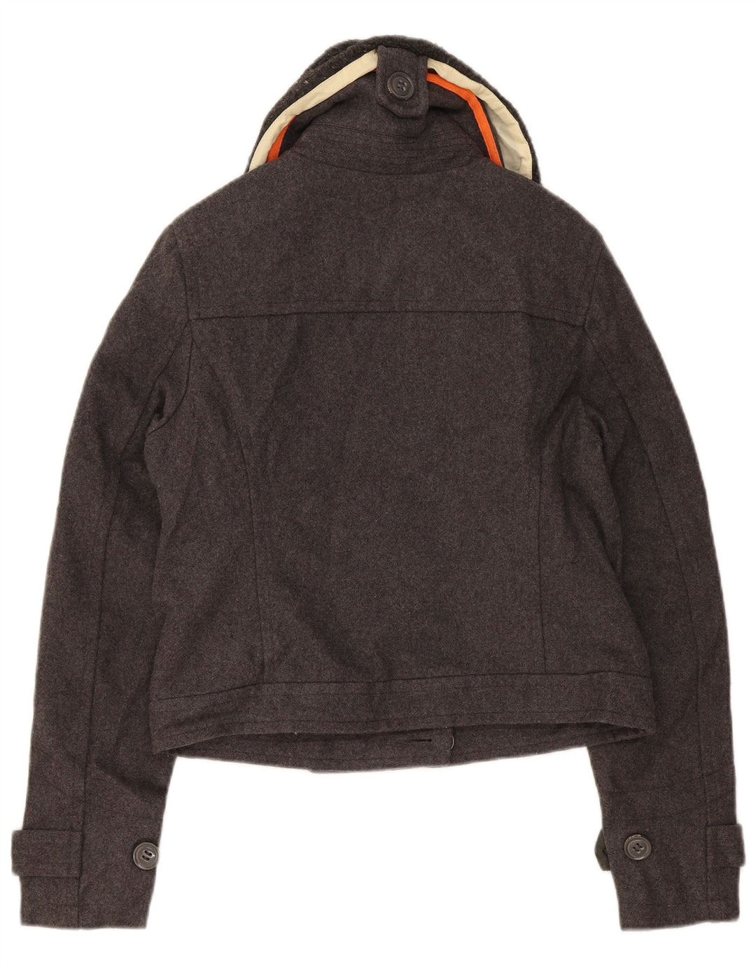 Superdry Damen Bomberjacke UK 14 Mittelgraue Wolle