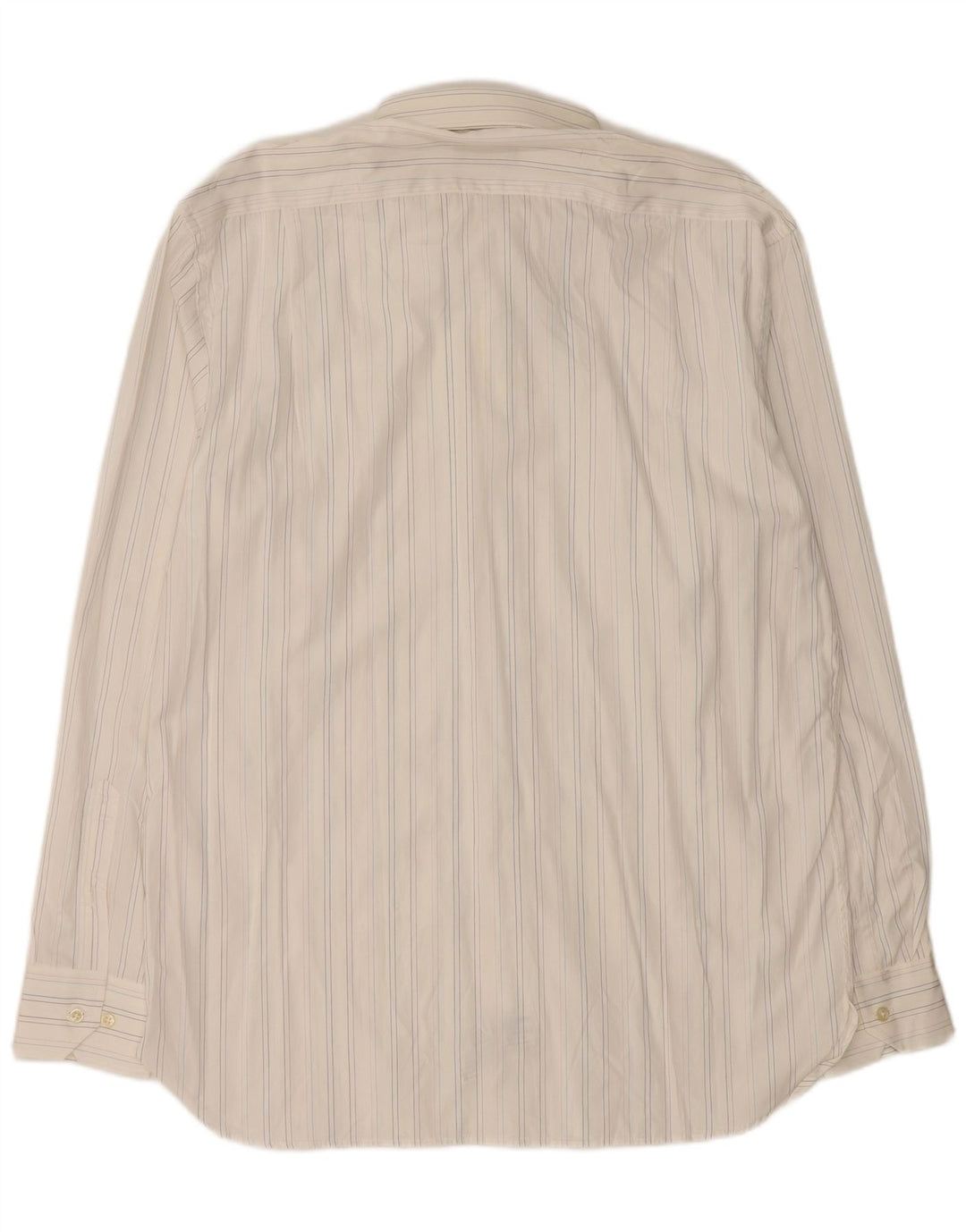 MASSIMO DUTTI Herrenhemd Größe 43 Große weiß gestreifte Baumwolle