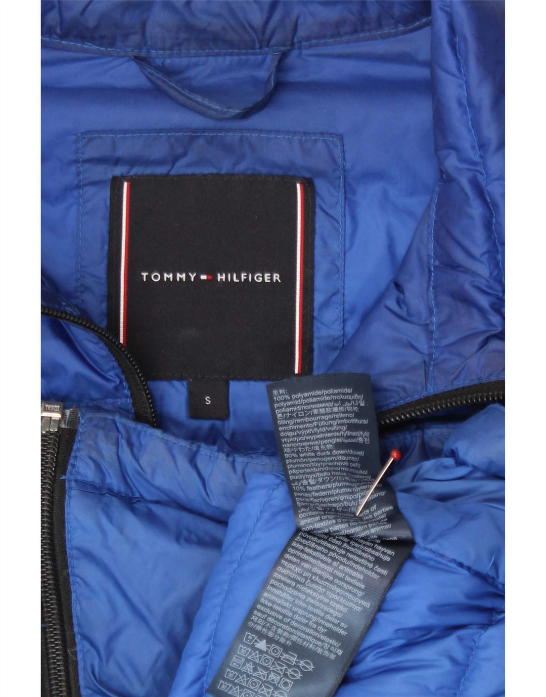 Tommy Hilfiger Herren Wattierte Jacke UK 36 Small Blau Polyamid