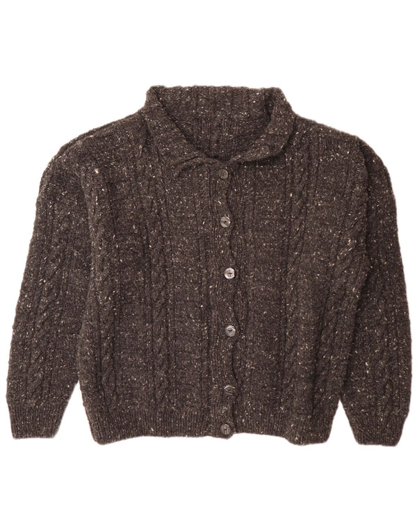 Vintage Damen Cardigan Pullover UK 20 2XL Grau meliert