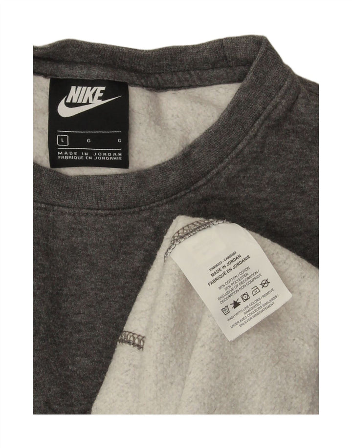 NIKE Mens Sweatshirt Jumper Large Grey Cotton Vintage Nike and Second-Hand Nike from Messina Hembry 