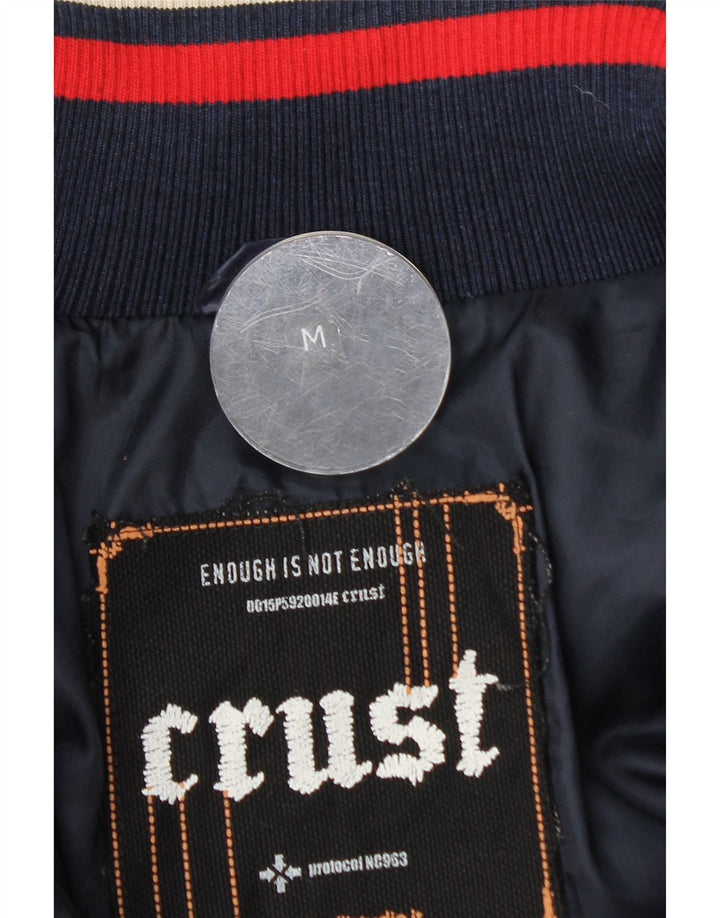 Crust Herren Bomberjacke, gepolstert, UK 38, Mittel, Marineblau, Farbblock