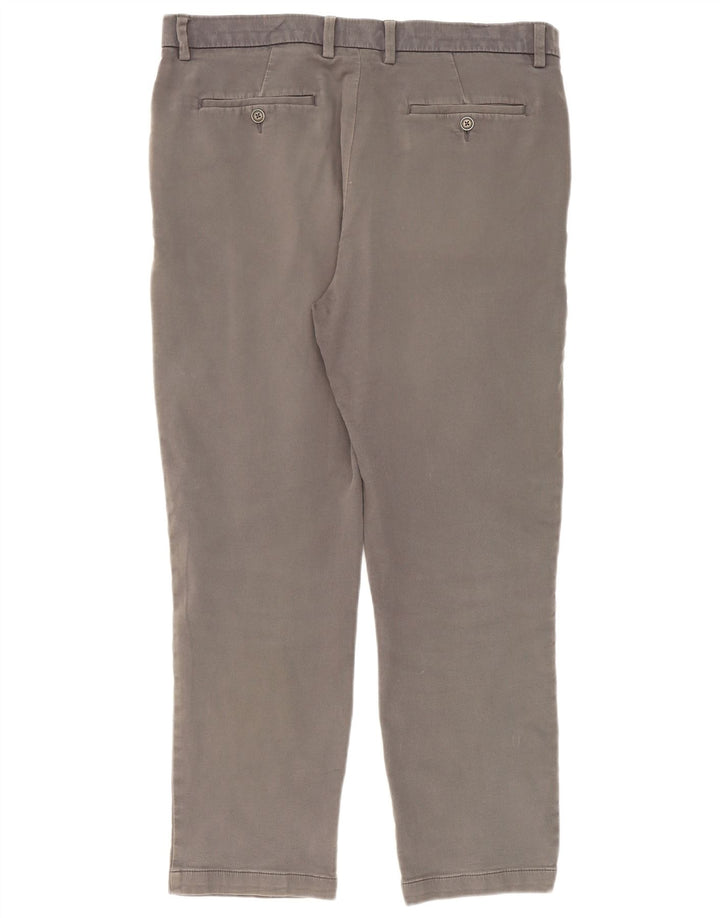 Marks & Spencer Slim Chino-Hose für Herren, W36, L31, graue Baumwolle