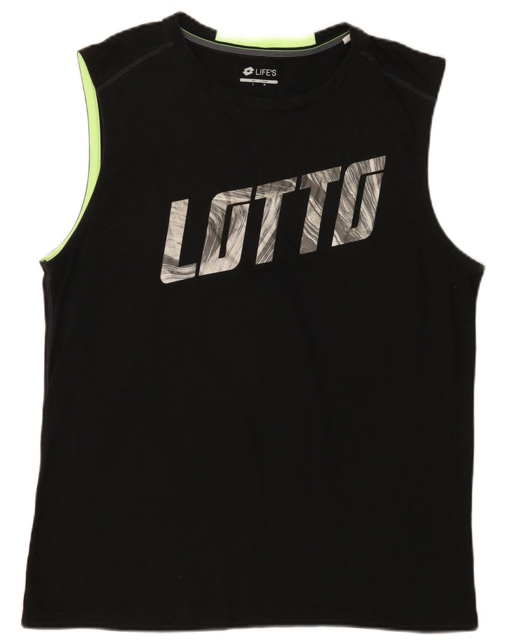 Lotto Herren Life's Graphic Vest Top Medium Schwarz
