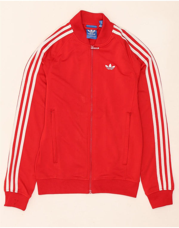Adidas Herren Trainingsanzug Top Jacke XS Rot Polyester