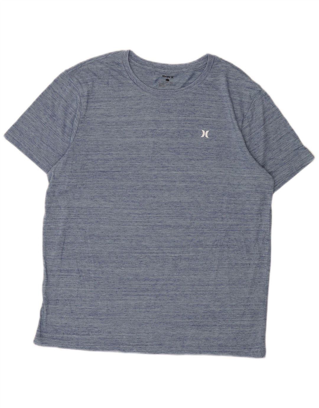 Hurley Herren-T-Shirt-Oberteil, großes, blau meliertes Polyester