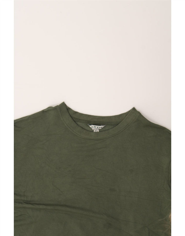 ORVIS Womens Sweatshirt Jumper UK 14 Medium Khaki Modal Vintage Orvis and Second-Hand Orvis from Messina Hembry 