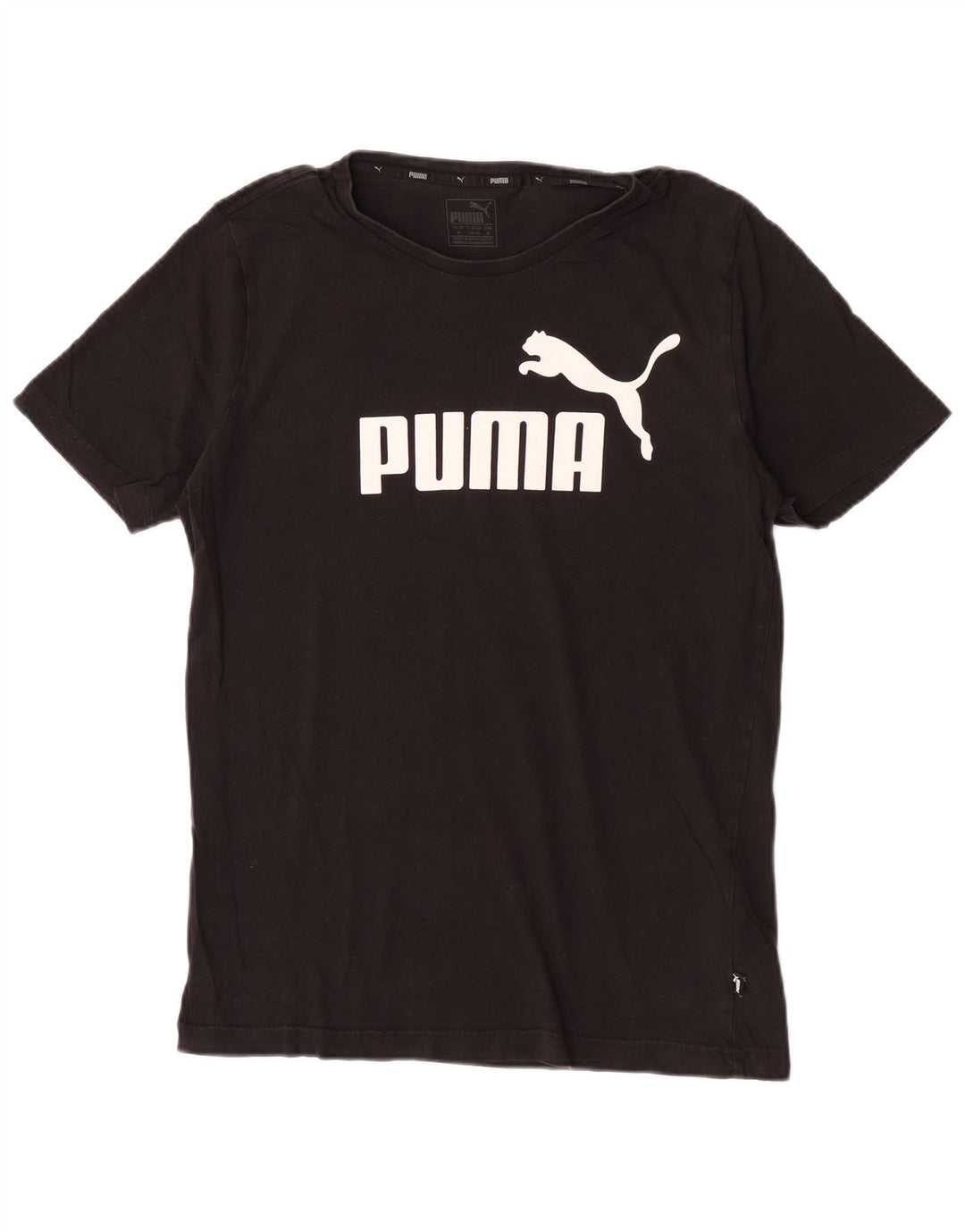 Puma Herren Grafik T-Shirt Top Mittelschwarz Baumwolle