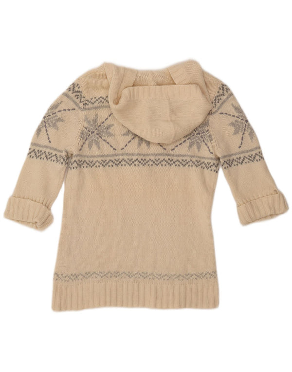 ESPRIT Damen Kapuzenpullover UK 18 XL Beige Fair Isle Wolle