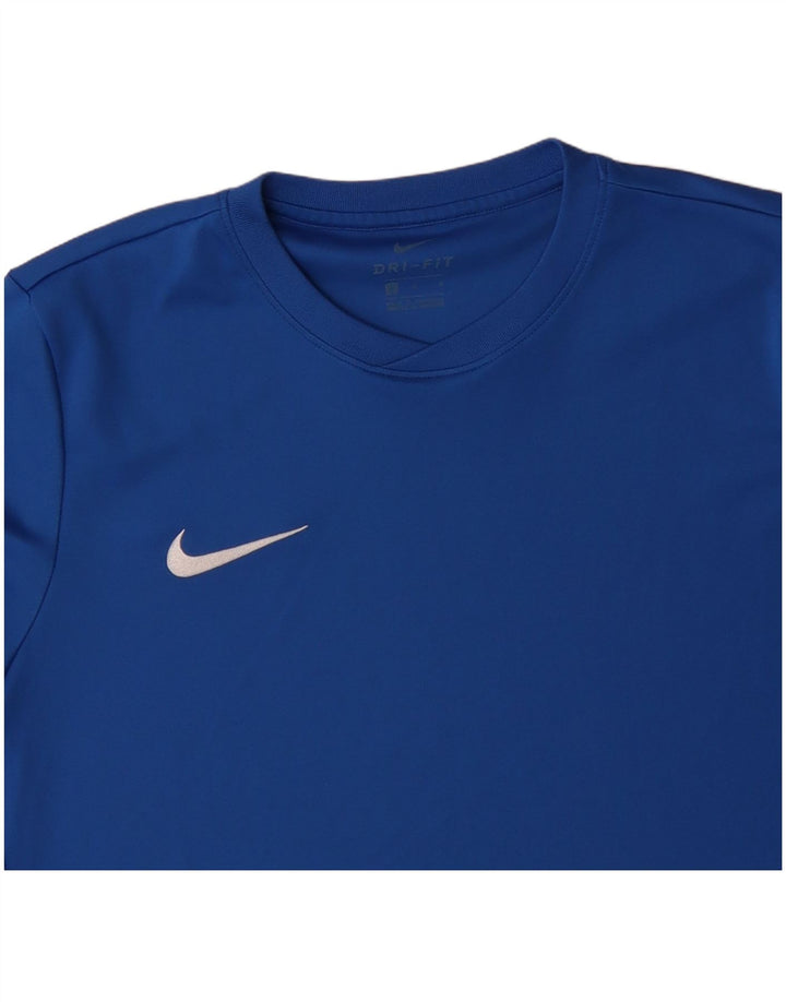 NIKE Herren Dri Fit T-Shirt Top Mittelblaues Polyester