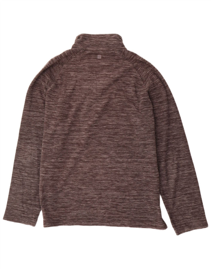 Mountain Warehouse Herren-Fleecepullover mit Reißverschluss am Kragen, großes, grau meliertes Polyester