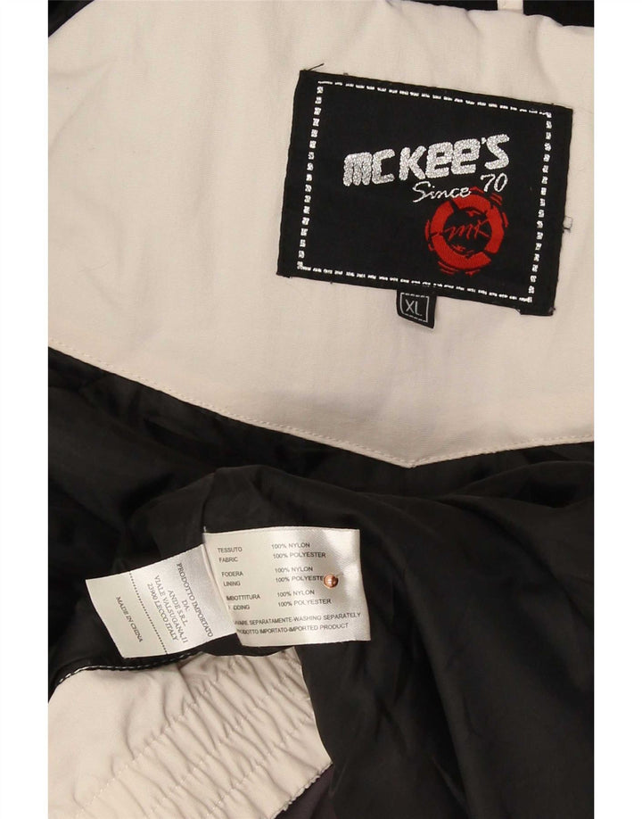 MC Kee's Herren-Skijacke UK 42 XL Weißes Colourblock-Nylon