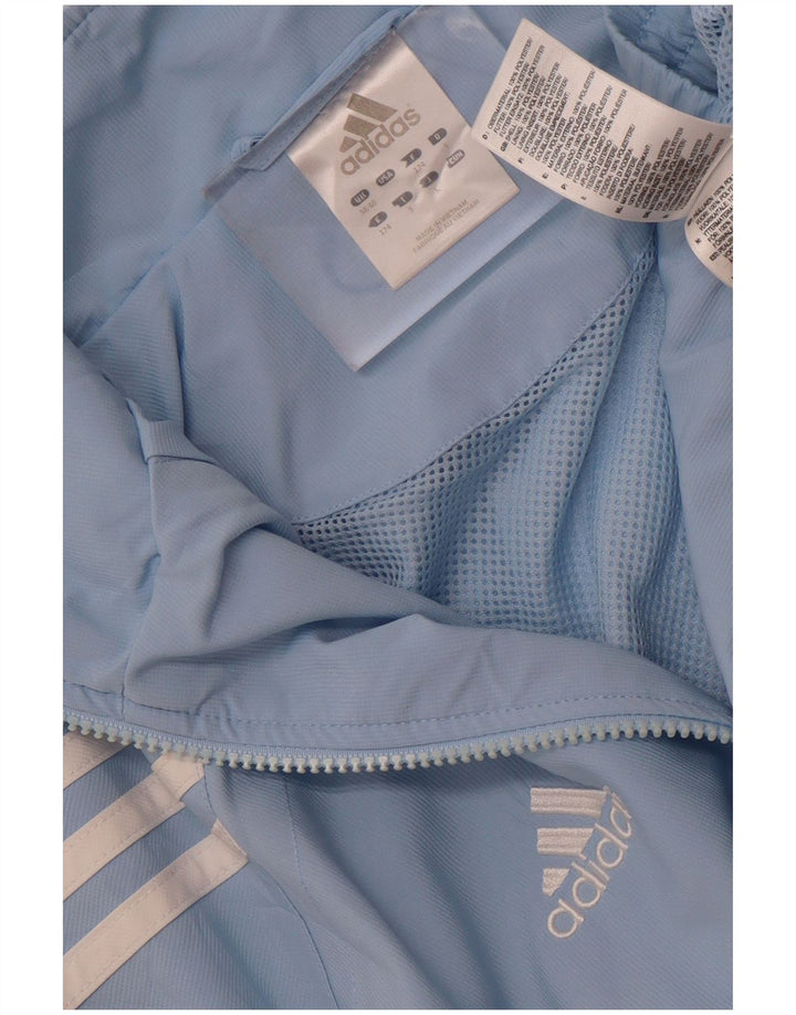 Adidas Herren Climalite Trainingsanzug Top Jacke UK 38/40 Mittelblau Farbblock