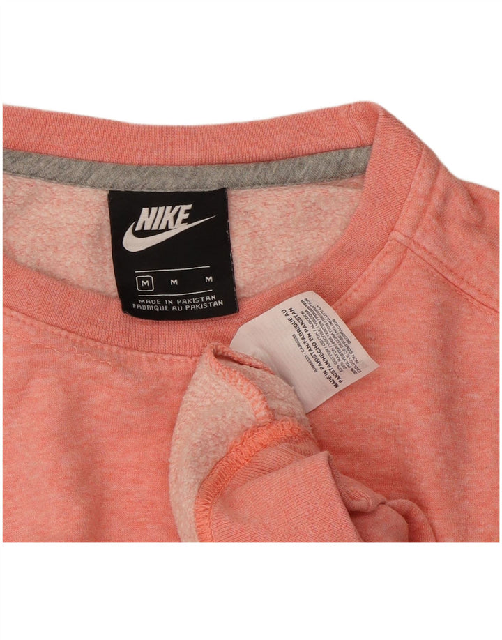 Nike Damen Sweatshirt Pullover UK 14 Mittelrosa Baumwolle