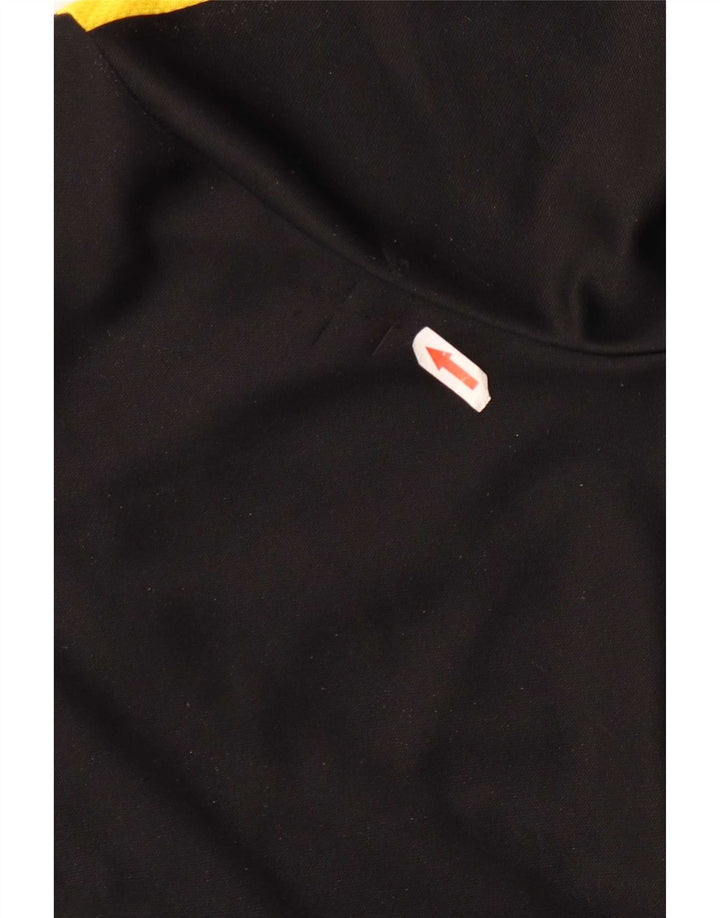 Kappa Herren-Trainingsanzug-Top-Jacke, Mittelschwarzes Farbblock-Polyester