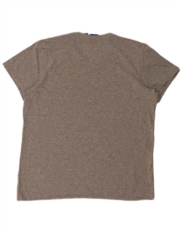 Adidas Herren Grafik-T-Shirt aus mittelgrauer Baumwolle