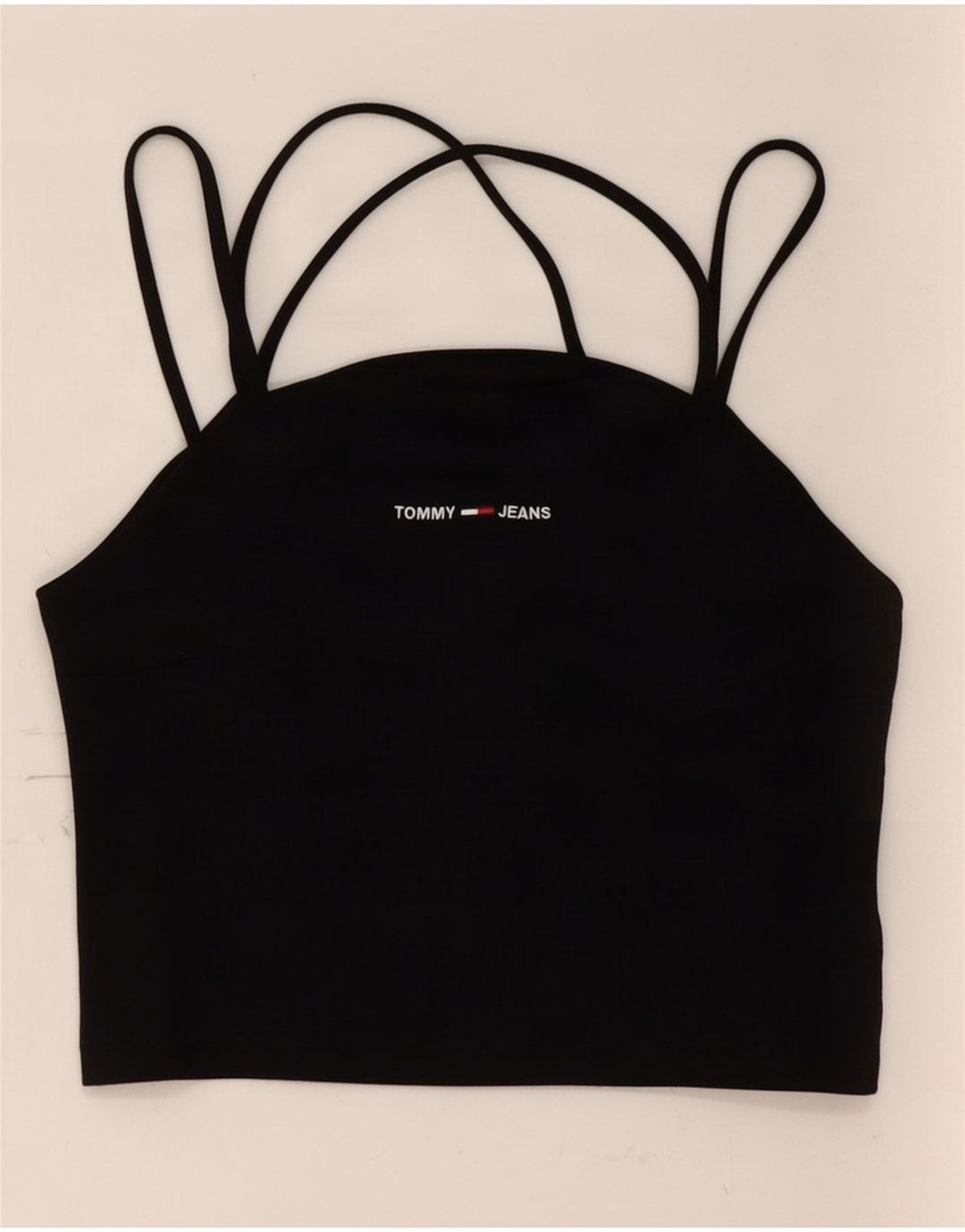 Tommy Hilfiger Damen Crop Neckholder Top UK 12 Medium Schwarz