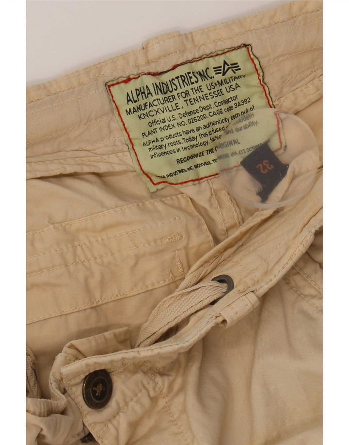 Alpha Industries Herren Cargoshorts W32 Medium Beige
