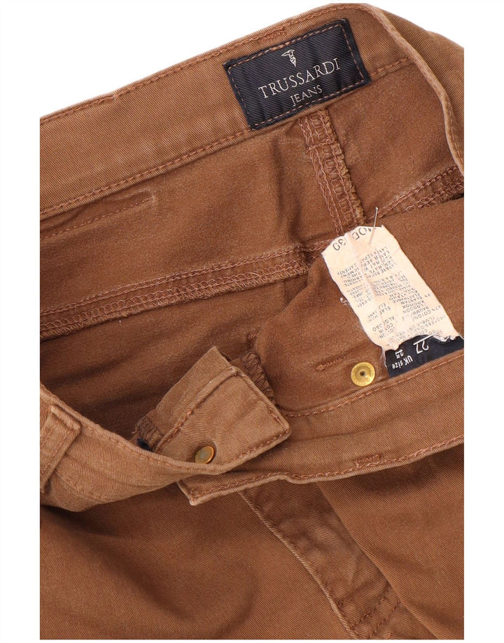 Trussardi Damen Slim Freizeithose W25 L27 Braun