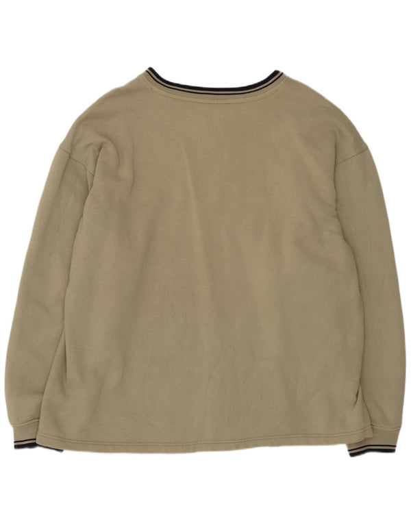 Fila Herren Graphic Regular Fit Sweatshirt Pullover XL Khaki Baumwolle