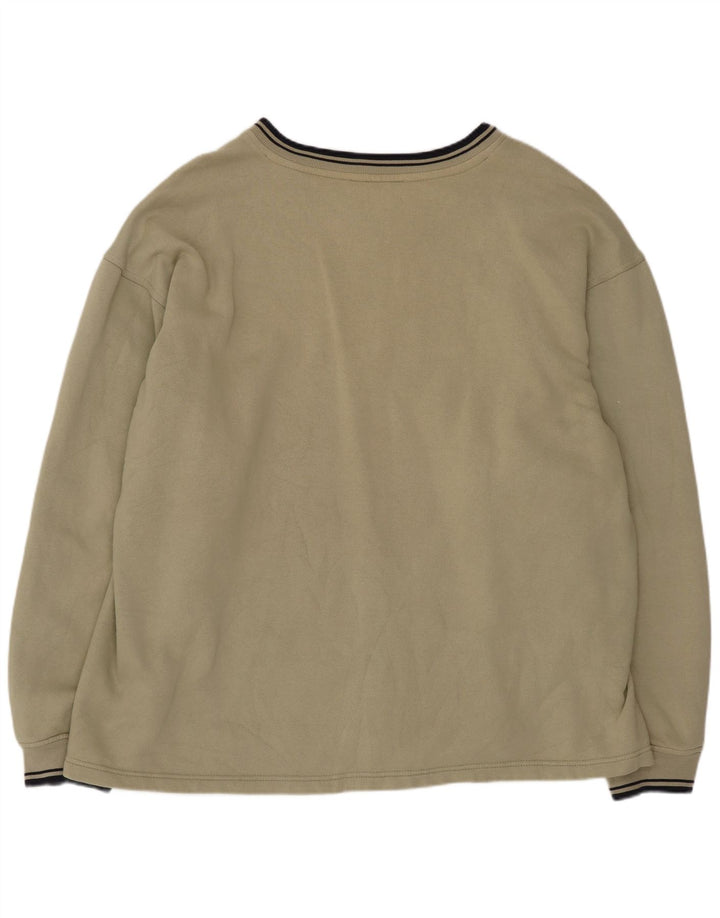 Fila Herren Graphic Regular Fit Sweatshirt Pullover XL Khaki Baumwolle