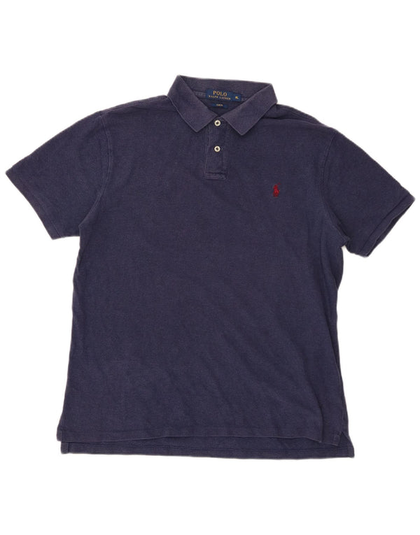 Polo Ralph Lauren Herren Slim Fit Poloshirt XL Marineblau Baumwolle