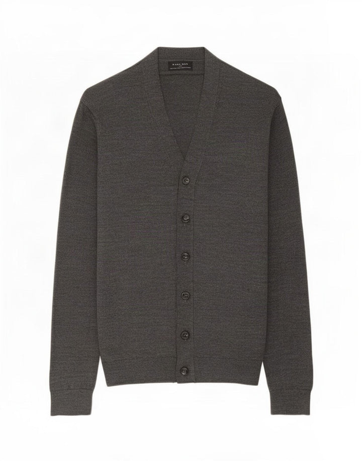 Zara Herren-Cardigan-Pullover, groß, Grau