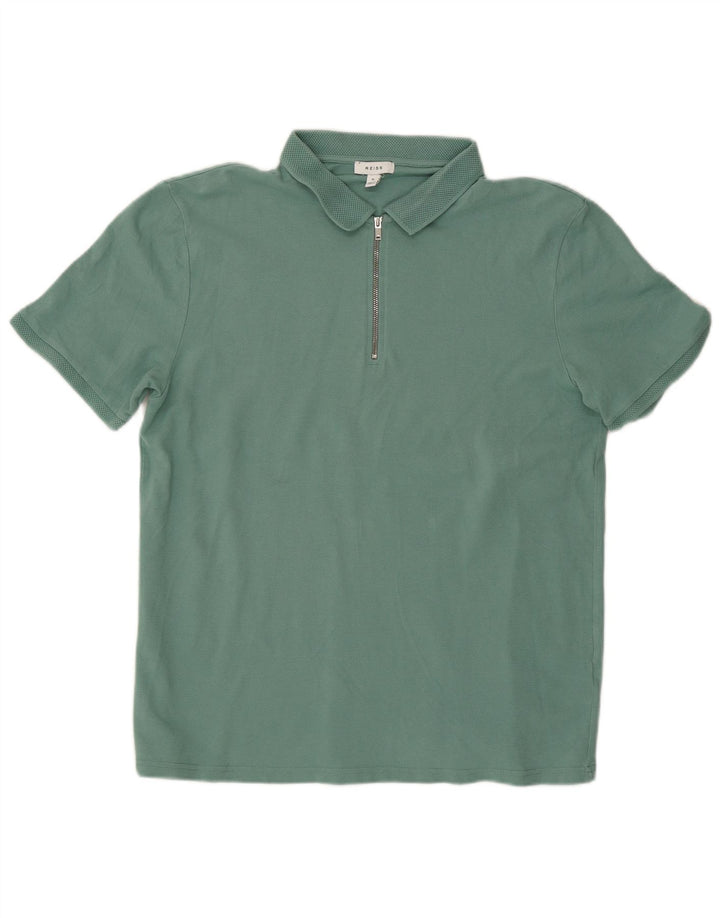 Reiss Herren Poloshirt XL Grüne Baumwolle